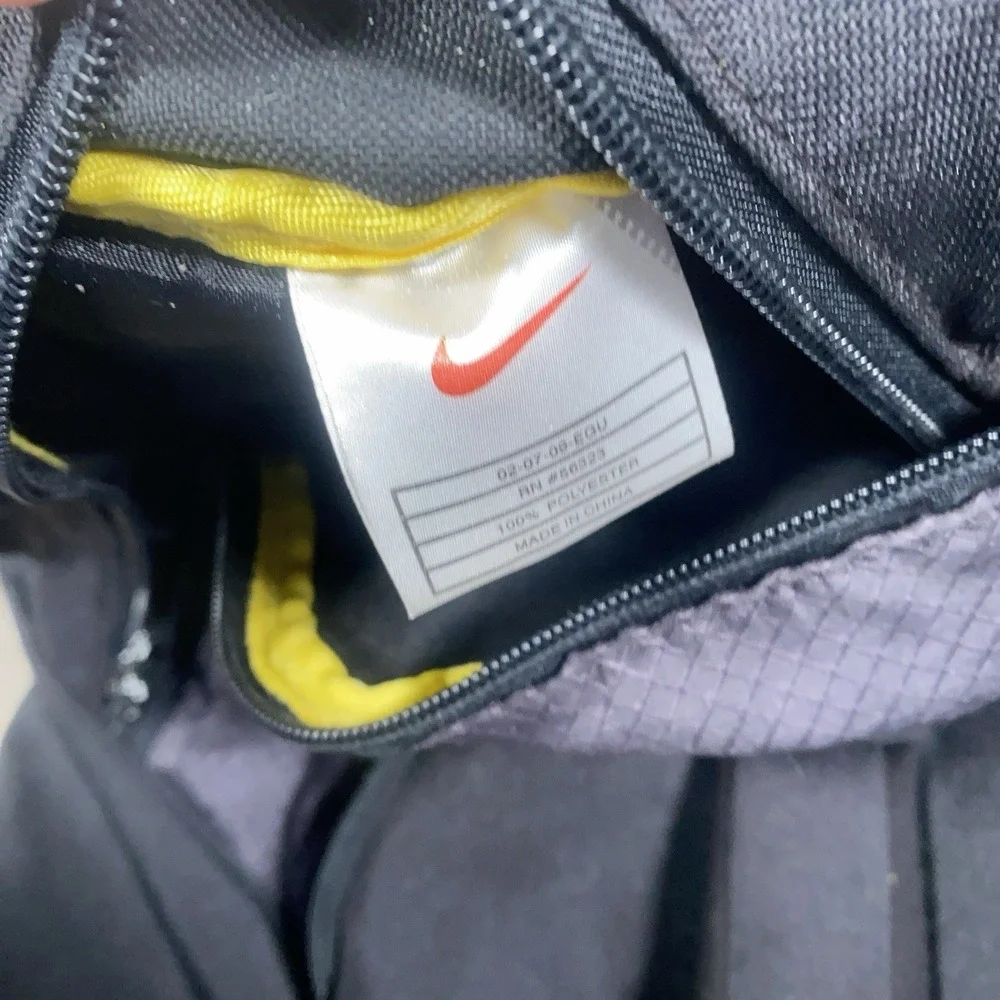 Vintage Nike Travis Scott Mini Swoosh Spell Out Backpack Book Bag‎ Black Yellow